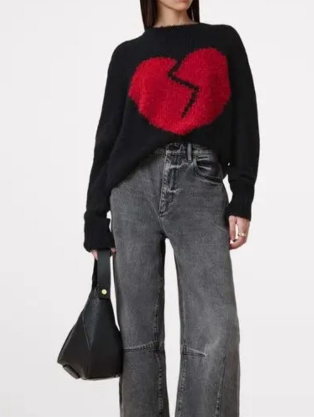 All Saints Alpaca Wool Blend Luvheart Pullover